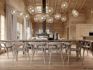 Family chalet in Switzerland, Diff.Studio Diff.Studio Chalés e casas de madeira