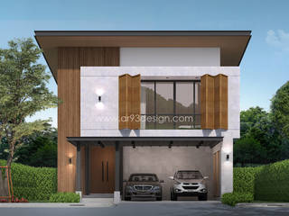แบบบ้าน 2 ชั้น สไตล์โมเดิร์นทรอปิคอล, AR93 Design AR93 Design منزل عائلي صغير
