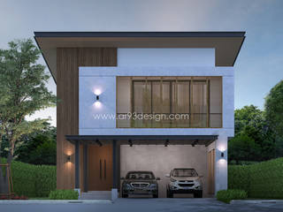 แบบบ้าน 2 ชั้น สไตล์โมเดิร์นทรอปิคอล, AR93 Design AR93 Design Single family home