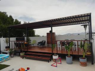 Roof Garden, Arquitectura Aplicada al Servicio Arquitectura Aplicada al Servicio Hiên, sân thượng phong cách mộc mạc