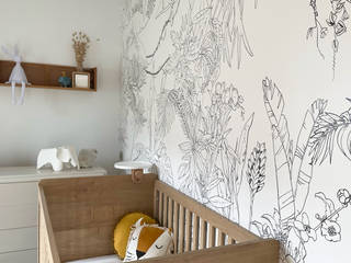 Ce papier peint égaille cette chambre d'enfant, Ohmywall Ohmywall Детская комнатa в тропическом стиле