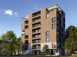 Exterior visualization of an apartment complex, Render Vision Render Vision Multi-Family house