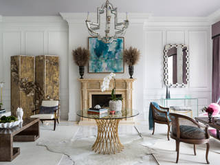 French Modern Style in Potomac, Maryland, Margery Wedderburn Interiors Margery Wedderburn Interiors غرف اخرى