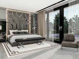 EBEVEYN YATAK ODASI İÇ TASARIMI, FIART ARCHITECTS & INTERIORS FIART ARCHITECTS & INTERIORS Master bedroom