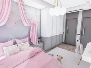 ÇOCUK ODASI İÇ TASARIMI, FIART ARCHITECTS & INTERIORS FIART ARCHITECTS & INTERIORS Small bedroom