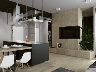 D.K. Apartment, OMCD Architects OMCD Architects Minimalistyczny salon