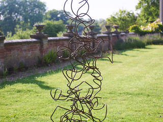 Contemporary rusted metal sculptures, brush64 brush64 Zen garden