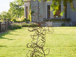 Contemporary rusted metal sculptures, brush64 brush64 Zen garden