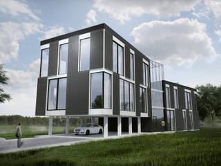 Office Building in Dęblin, OMCD Architects OMCD Architects Powierzchnie handlowe