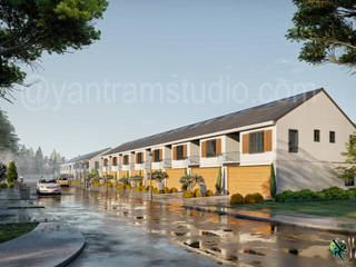 3D Exterior Visualization of Multi Story Apartment, Yantram Animation Studio Corporation Yantram Animation Studio Corporation Dom wielorodzinny