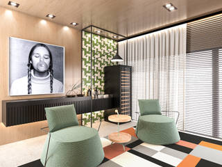 Sala Moderna, Amii Arquitetura Amii Arquitetura Living room