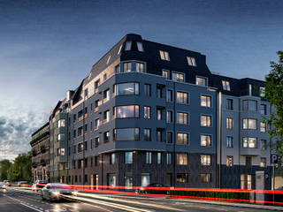 Exterior visualization of the real estate Südcarré in Leipzig, Render Vision Render Vision Multi-Family house