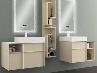 Arredo mobile bagno moderno sospeso diverse misure 4 colori con cassetto, Bagno Italia Bagno Italia ห้องน้ำ