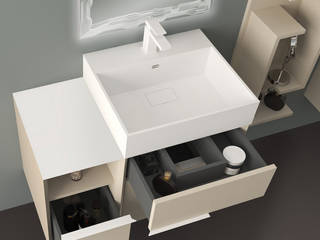 Arredo mobile bagno moderno sospeso diverse misure 4 colori con cassetto, Bagno Italia Bagno Italia Banheiros modernos