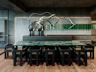 Green Alpi Flat, Sulkin Askenazi Sulkin Askenazi Modern Dining Room
