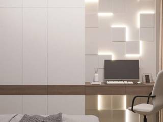 3D LED gipsen wandpanelen slaapkamer, Decoden Decoden Master bedroom