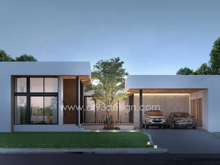 แบบบ้านชั้นเดียว สไตล์โมเดิร์นมินิมอล, AR93 Design AR93 Design Casas unifamiliares