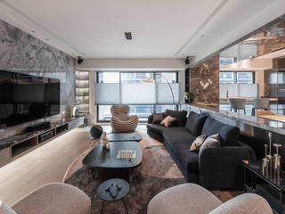 總監行館President 15, Zendo 深度空間設計 Zendo 深度空間設計 Living room