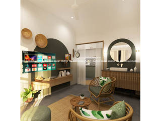 FIVE SQUARE APARTMENT INTERIOR @BANGALORE, The tree design studios The tree design studios Domki małe