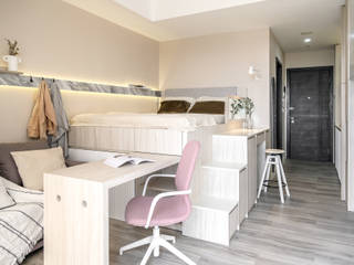 Slow Hill Micro Apartment, Co+in Collaborative Lab Co+in Collaborative Lab Master bedroom