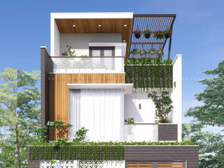 Kiến trúc nhà phố 7x16m hiện đại, Công ty Thiết kế & Xây dựng An Gia Công ty Thiết kế & Xây dựng An Gia Дома на одну семью