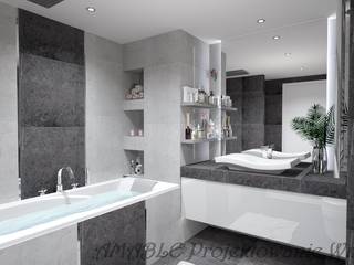 Projekt łazienki, Amable Amable Moderne badkamers