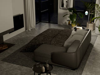 Vivien con chaise longue, design Alessandro Elli, MilanoBedding MilanoBedding Salas modernas