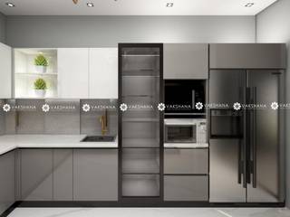 Modern Kitchen Design Sector 21 Chandigarh, Vakshana Interior Vakshana Interior Küchenzeile