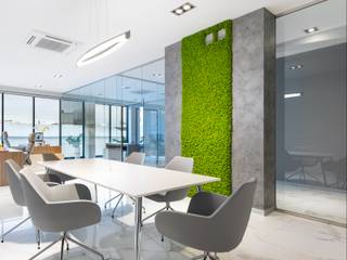 Schallschutz und Akzentwand - Mooswand im Büro, naturewalls® naturewalls® Modern Study Room and Home Office