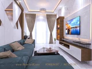 Living room design by the best interior designer in Patna, The Artwill Constructions & Interior The Artwill Constructions & Interior Salas de estar modernas