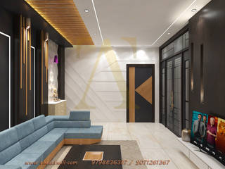 Living room design by the best interior designer in Patna, The Artwill Constructions & Interior The Artwill Constructions & Interior Modern living room