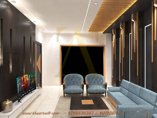 Living room design by the best interior designer in Patna, The Articien Constructions & Interior The Articien Constructions & Interior 现代客厅設計點子、靈感 & 圖片