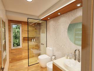 Diseño de baño A-P, Group Arquitectura Group Arquitectura 모던스타일 욕실