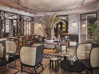 Classic Restaurant by Yantram 3D Interior Rendering Company, San Diego, Yantram Architectural Design Studio Corporation Yantram Architectural Design Studio Corporation Ruang Makan Modern