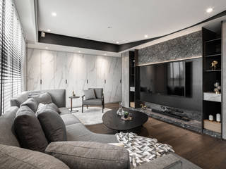 藍釉流淌 , 工聚室內設計 工聚室內設計 Modern living room