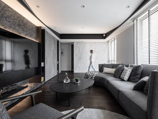藍釉流淌 , 工聚室內設計 工聚室內設計 Modern living room