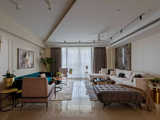 Luxury Apartment at M3M Golf Estate, The Workroom The Workroom モダンデザインの リビング