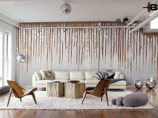 KLONDIKE FERRO, ELETI Eleganza Italiana ELETI Eleganza Italiana Industrial style living room Sandstone Brown