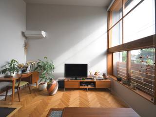 細長い家, 岩田建築アトリエ 岩田建築アトリエ Scandinavian style living room