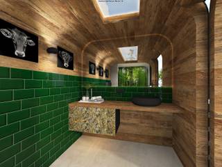 Ein Bad in einer Horse Box., Baddesign Tanja Maier Baddesign Tanja Maier Eclectic style bathroom