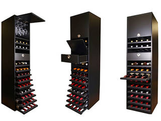 Versatile Luxary Wine Cellar garrafeiras.pt Modern Home Wine Cellar Wood effect wine cellar,bottle rack,wine rack,modern wine cellar