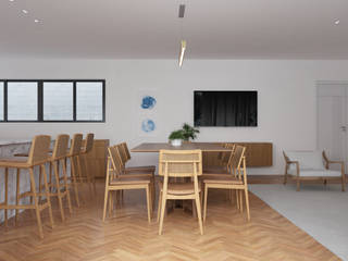 Área de lazer - Casa K|G, Lisiane Leoni Arquitetura Lisiane Leoni Arquitetura Classic style living room