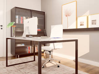 Homeoffice D|G, Lisiane Leoni Arquitetura Lisiane Leoni Arquitetura ห้องทำงาน/อ่านหนังสือ