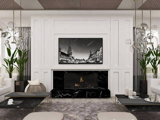 HOMEBODY | Projekt salonu i kuchni, ARTDESIGN architektura wnętrz ARTDESIGN architektura wnętrz Classic style living room