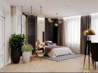 Частный дом, MK-design studio MK-design studio Master bedroom