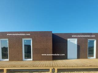 T1 Casa Modular Prefabricada (estrutura metálica), EUROMODULAR EUROMODULAR Casas prefabricadas