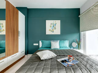 An Apartment Brimming With Comfort, Fine Touch and Freshness., DLIFE Home Interiors DLIFE Home Interiors Small bedroom