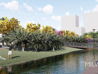 CANAL DE GUARANHUNS | Praia das Gaivotas, Vila Velha - ES | 2019, MILWARD ARQUITETURA MILWARD ARQUITETURA Garden Pond