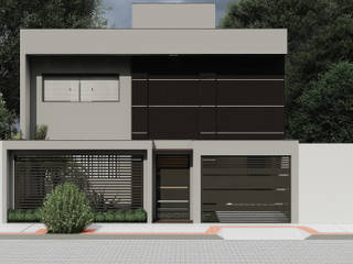 RESIDÊNCIA INC | Fachada Frontal e Volumetria | Praia das Gaivotas, Vila Velha - ES | 2020, MILWARD ARQUITETURA MILWARD ARQUITETURA Single family home