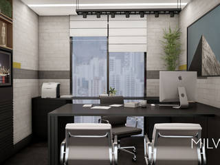 RESIDÊNCIA ARD | Home Office | 2020, MILWARD ARQUITETURA MILWARD ARQUITETURA Modern Study Room and Home Office